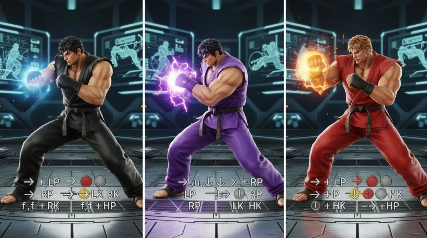 Базовые комбо для Джина, Кадзуйи и Пола: стартовый набор новичка